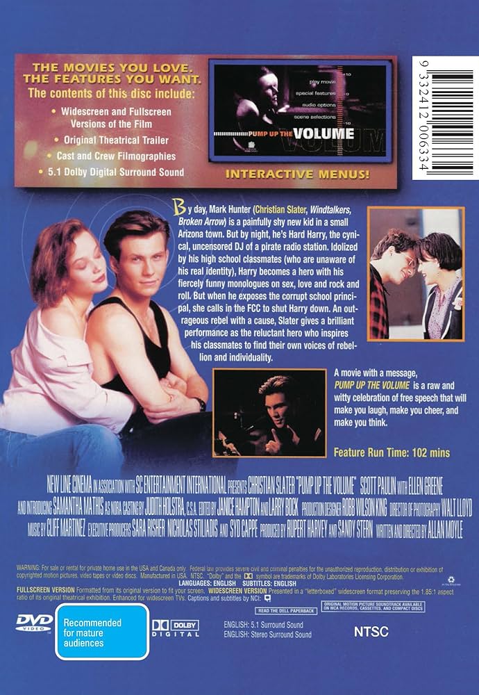 その他 Pump Up the Volume [DVD] Amazon.com: Pump Up the Volume (1990) : Allan Moyle